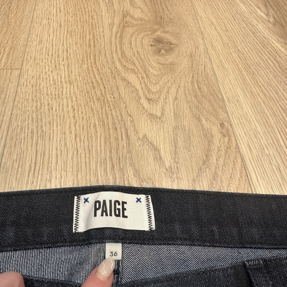 Paige Normandie Jeans Mens 36x34 Dark Wash Straight Leg SELVAGE USA Made EUC - Picture 3 of 7